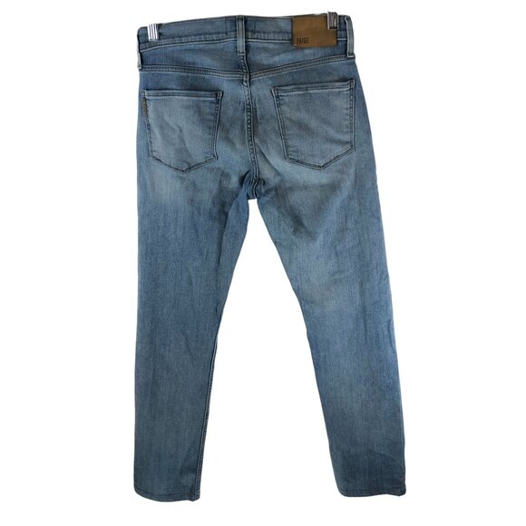Paige Mens Jeans Federal Slim Straight Leg Irwin Wash 29 HEMMED - Picture 2 of 5